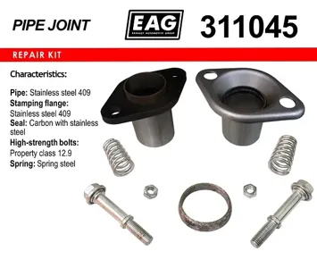 EAG 311045 Демпферное соединение нерж. d45, в сборе eag