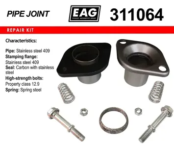 EAG 311064 Демпферное соединение нерж. D64, в сборе