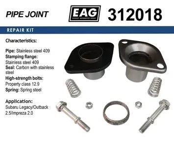 EAG 312018 Демпферное соединение нерж. Subaru Legacy Outback 2.5 Impreza 2.0