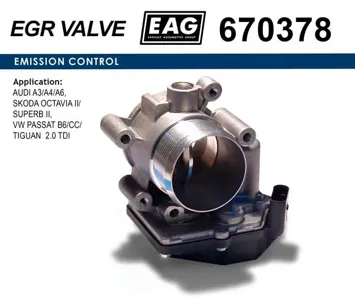 EAG 670378 Заслонка дроссельная VAG A6A4 Octavia Passat Tiguan -16