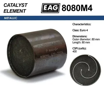 EAG 8080M4 Каталитический блок металл. 80x80 Euro 4