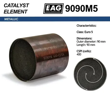 EAG 9090M5 Каталитический блок металл. 90x90 Euro 5