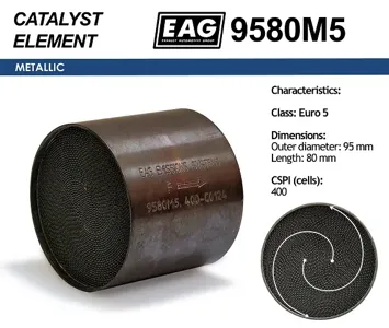 EAG 9580M5 Каталитический блок металл. 95x80 Euro 5