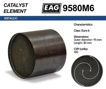 EAG 9580M6 Каталитический блок металл. 95x80 Euro 6