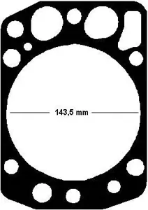ELRING 896510 Прокладка ГБЦ обрезин на 1 cyl 125128130 Mercedes OM401-447