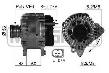 ERA 210469 Генератор Audi VW 1.6TDi-2.5TDi 03-09