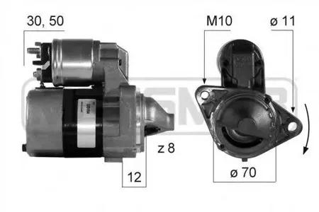 ERA 220154 Стартер 12V 0,7KW