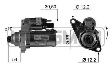 ERA 220446 стартер 1.1kW 10T Audi A3, VW Golf Polo , Skoda Octavia 1.4-1.6 03>