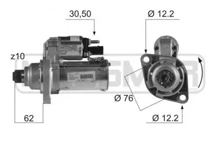 ERA 220448 Стартер 12V 1.1kW