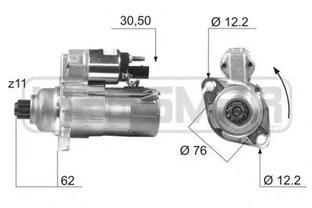 ERA 220450 Стартер Audi VW 1.9TDi2.0TDi 03-