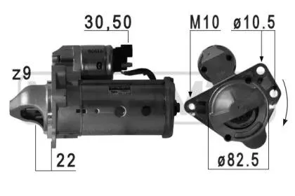 ERA 220712 Стартер 12 V 2,2kW