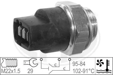 ERA 330268 Датчик включение вентилятора Audi 80100