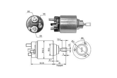 ERA ZM1371 Реле втягивающее Ford Focus II
