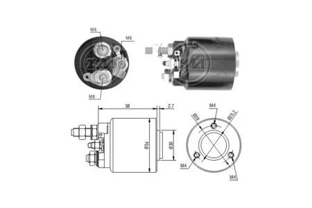 ERA ZM590 Реле втягивающее Daewoo Espero mb w202203210211 Sprinter