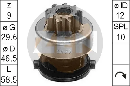 ERA ZN0475 Бендикс стартера BMW E34E39