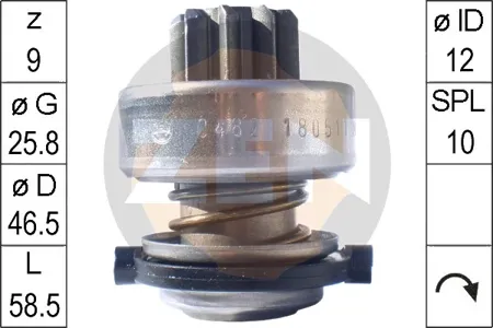 ERA ZN0482 Бендикс стартера Audi 100200