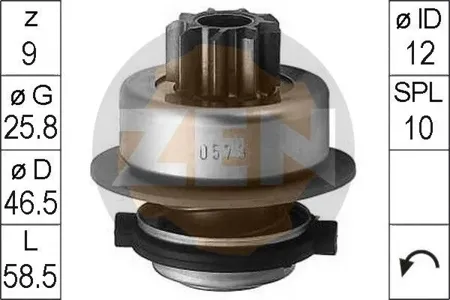 ERA ZN0579 Бендикс стартера VW T4
