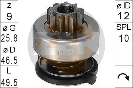 ERA ZN0925 Бендикс стартера VW Passat 1.8 00-05