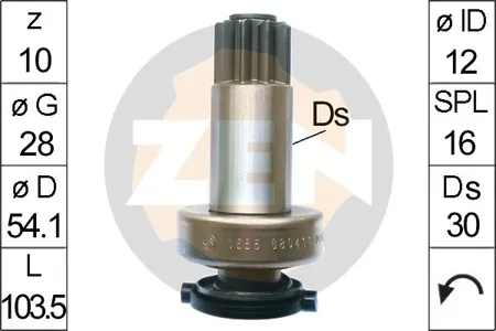 ERA ZN1655 Бендикс VAG T5 03- стартера