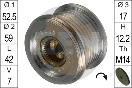 ERA ZN5503 Шкив генератора Lexus IS