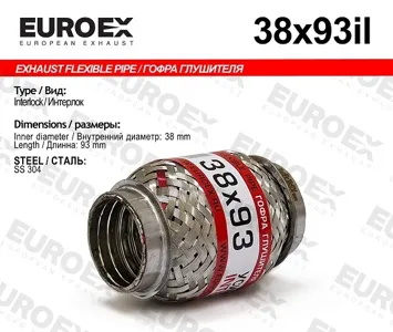 EUROEX 38X93IL Гофра глушителя