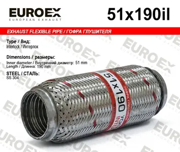 EUROEX 51X190IL Гофра глушителя