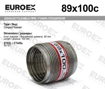 EUROEX 89X100C Гофра глушителя