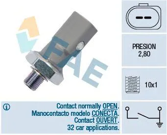 FAE 12855 Датчик давления масла VAG