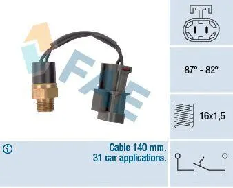 FAE 37760 Датчик включения вентилятора