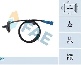 FAE 78021 Датчик abs Peugeot