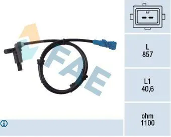 FAE 78022 Датчик abs Peugeot