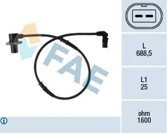FAE 78074 Датчик abs Mercedes