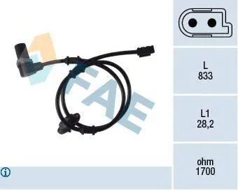 FAE 78075 Датчик ABS Mercedes