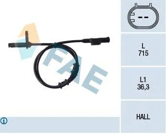 FAE 78107 Датчик ABS Mercedes