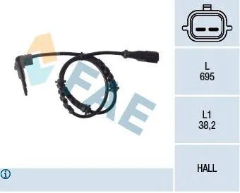 FAE 78119 Датчик ABS Renault