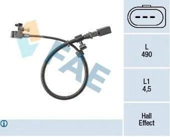 FAE 79384 Датчик оборотов коленвала VAG