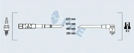 FAE 85879 Провода зажигания