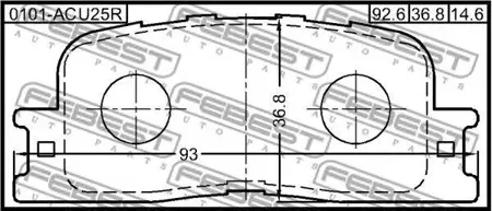 FEBEST 0101ACU25R Колодки торм.задние