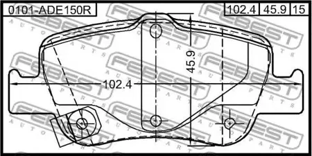 FEBEST 0101ADE150R Колодки торм.задние комплект