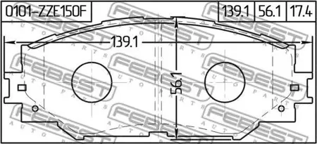 FEBEST 0101ZZE150F Колодки торм.передние