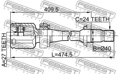 FEBEST 0111ACV30RH Шрус внутренний