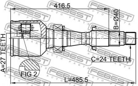 FEBEST 0111MCV30RH Шрус внутренний передний правый