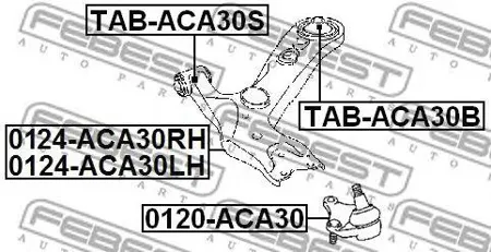 FEBEST 0120ACA30 Опора шаровая передняя нижняя