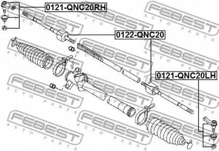 FEBEST 0121QNC20RH Наконечник рулевой тяги