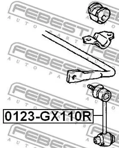FEBEST 0123GX110R Стойка стабилизатора заднего