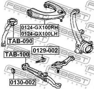 FEBEST 0124GX100RH Рычаг передний верхний правый