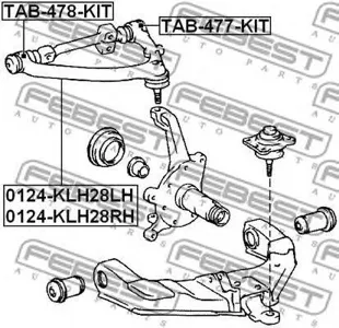 FEBEST 0124KLH28LH Рычаг передний верхний левый