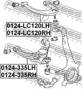FEBEST 0124LC120LH Рычаг передний верхний левый