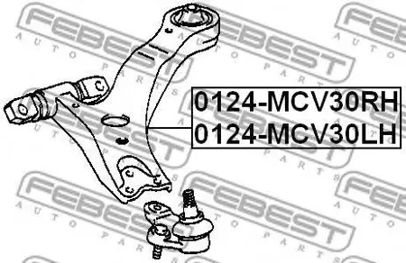 FEBEST 0124MCV30LH Рычаг передний левый