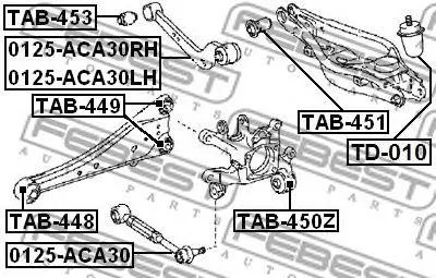 FEBEST 0125ACA30LH Рычаг подвески Toyota RAV4 05